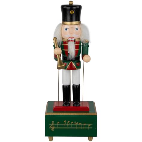 12" Red Animated & Musical Christmas Nutcracker with Trumpet ...