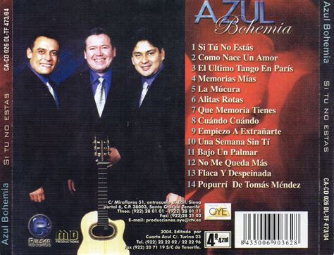 Trio Los Panchos Y Sus Invitados Trio Azul Bohemia Si Tu No Estas