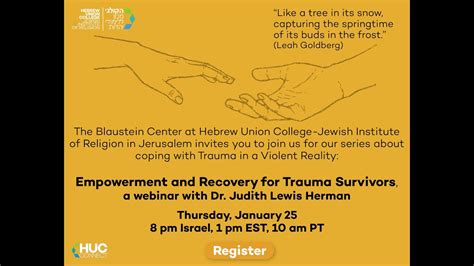 Empowerment And Recovery For Trauma Survivors With Prof Judith Lewis Herman Youtube