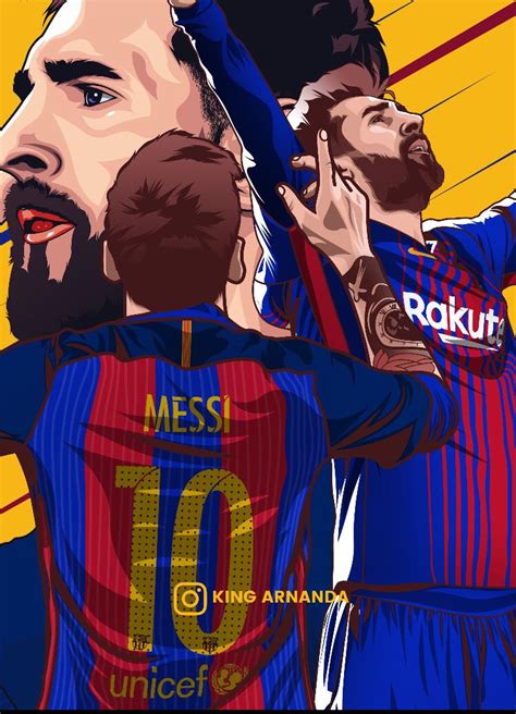 Pin By Alexis On Barcelona Illustration Lionel Messi Barcelona