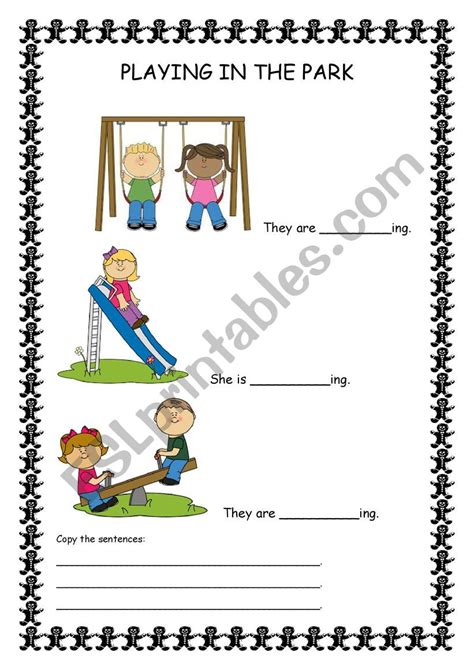 Playing In The Park Esl Worksheet By Dragana Nikolić