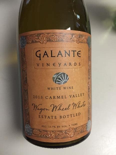 2013 Galante Vineyards Wagon Wheel White Usa California Central