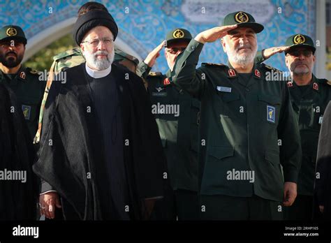 Tehran Iran 18th Aug 2023 Iranian President Ebrahim Raisi L And Irgc Commander In Chief