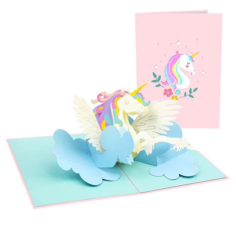 Magical Unicorn Pop-Up Card – Blue Bird Cards