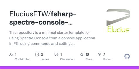 Github Eluciusftw Fsharp Spectre Console Template This Repository Is