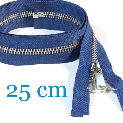 Fermeture éclair séparable métal argent pour vestes 25 cm Snaply