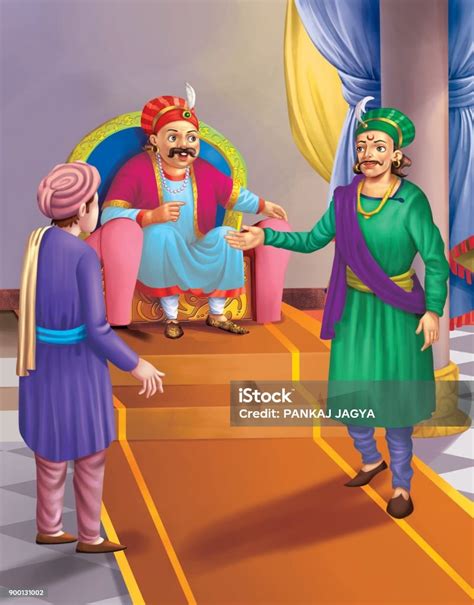 Akbar And Birbal Stock Illustration - Download Image Now - Adult, Art, Cartoon - iStock