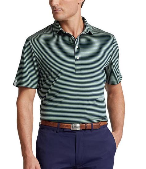 Polo Ralph Lauren Rlx Golf Classic Fit Stripe Performance Stretch Short Sleeve Polo Shirt