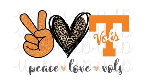 Peace Love Vols Png Sublimation Water Slide Design Instant Etsy