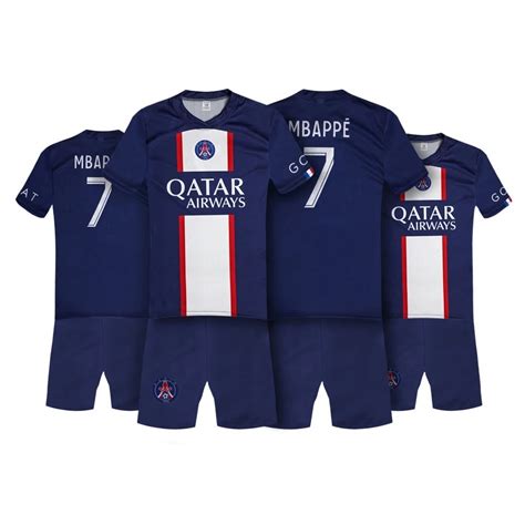 Echipament Sportiv Copii Mbappe Psg Fotbal Set Tricou Si Panaloni