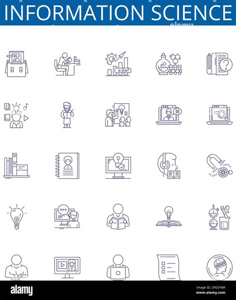 Information Science Line Icons Signs Set Design Collection Of