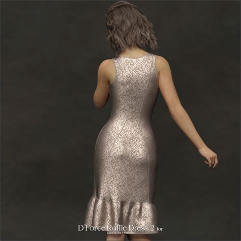 D Force RuffleDress 02 For G8F And G8 1F Daz 3D