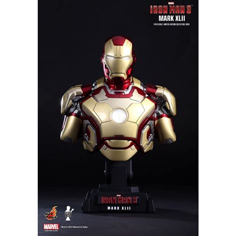 Hot Toys Iron Man 3 Mark XLII 1 4th Scale Limited Edition Collectible Bust Ironman Avengers