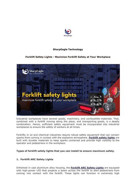 Forklift Safety Lights - Maximize Forklift Safety at Your Workplace by ...