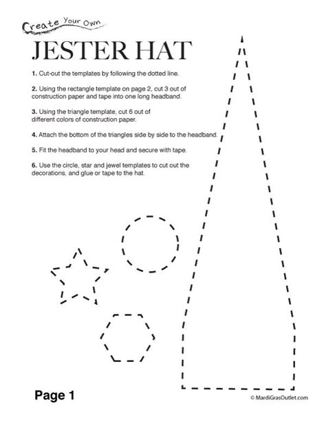 Printable Jester Hat Pattern