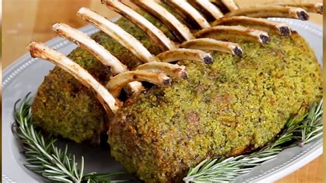 Garlic Rosemary Crusted Roast Rack Of Lamb YouTube