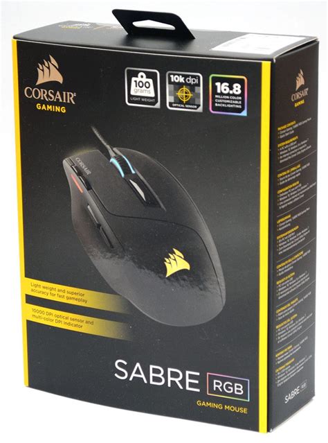 Corsair Gaming Sabre RGB 10k DPI Optical Mouse Review ETeknix