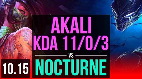 Akali Vs Nocturne Top Early Solo Kills Kda Solo Kills