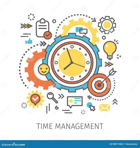 Concept Of Time Management Stock Vector Illustration Of Abstract