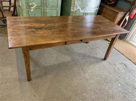 Th Century Oak Tapered Leg Farmhouse Table Antique Table Oak