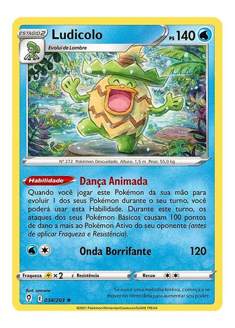 Kit Carta Pok Mon Ludicolo Lombre Lotad C Us Em Evolu O Parcelamento