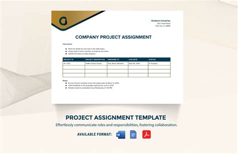 Assignment Template in Word - FREE Download | Template.net