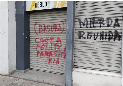 La Sede Del Psoe De Burgos Amanece Con Pintadas E Insultos