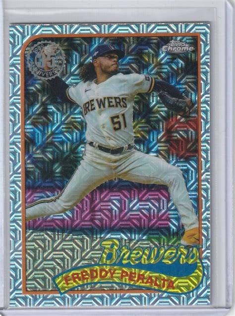 2024 Topps Update Freddy Peralta 1989 Mojo Chrome Refractor T89cu 81