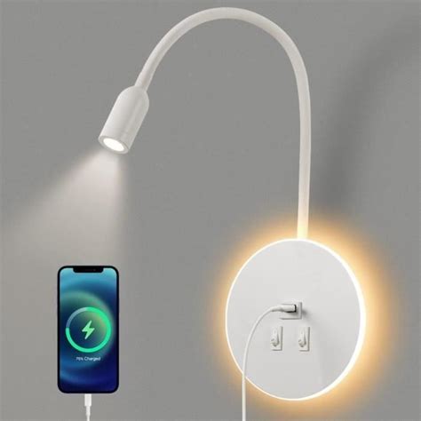 Lampe De Chevet En Applique Murale Led Avec Lnterrupteur Lampe De