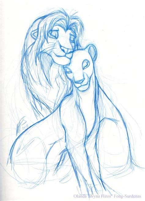 Simba And Nala Drawing at PaintingValley.com | Explore collection of ...