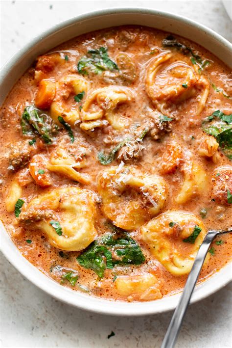 Crockpot Tortellini Soup With Sausage Salt Lavender