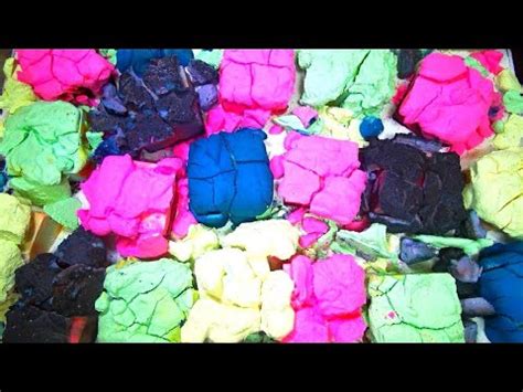 Vibrant Pasted Dyed Gym Chalk Blocks Oddly Satisfying Asmr