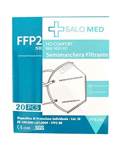 Vendita SALO MED 20x MASCHERINE FFP2 BLU Navy CERTIFICATE CE 0598