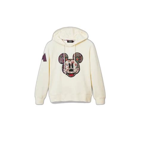 Sweatshirt femme Desigual Face patch mickey jaune pâle S Jaune pâle