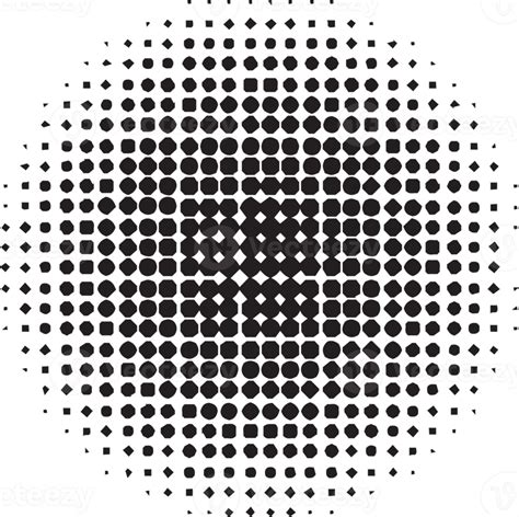 Abstract Color Halftone Circle Logo Illustration In Trendy And Minimal