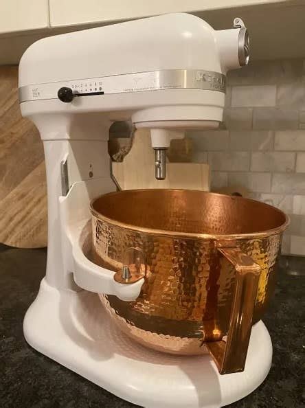 Copper Mixing Bowl For Kitchenaid Lift Stand Mixers Raw With Peace