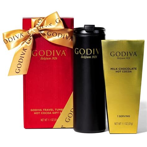 Amazon Godiva Hot Chocolate Travel Tumbler Gift Set Includes Godiva Milk Chocolate Hot