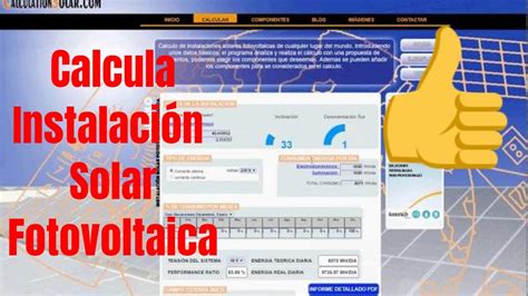 CALCULATION SOLAR calcula tu instalación SOLAR FOTOVOLTAICA YouTube