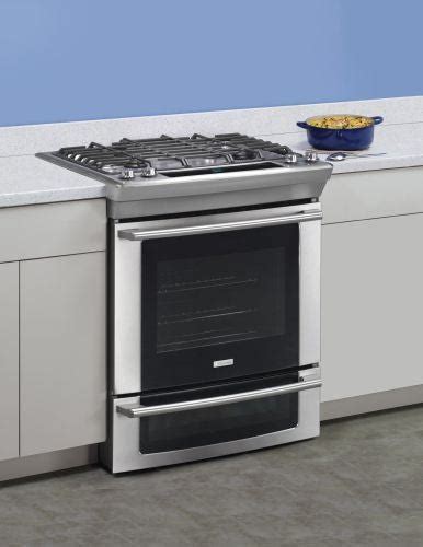 Electrolux Ew30ds65gs 30 Slide In Dual Fuel Range With 4 Sealed Burners 42 Cu Ft Self