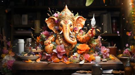 Premium AI Image | Ganesh Chaturthi Vinayaka Chaturthi in india