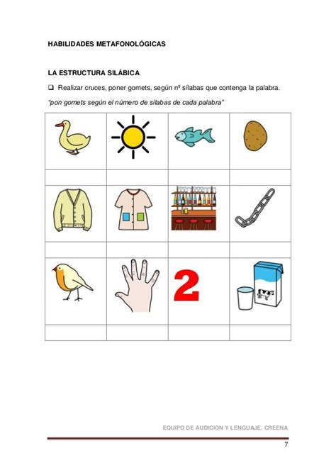 Materiales para trabajar las habilidades fonológicas Audición y