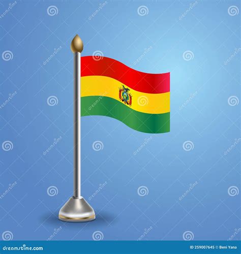 Flag Of Bolivia National Symbol Vector Illustration Stock Vector