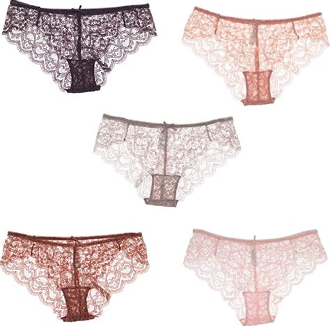 Marilyn Monroe Women S Lace Cheeky Bikini Briefs 5 Pack Pinks