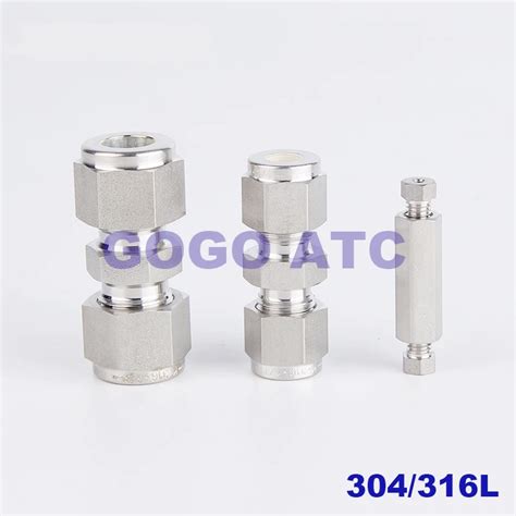 304 316l Ferrule Connector 3 25mm Stainless Steel Connector Stainless Steel Ferrule Connector