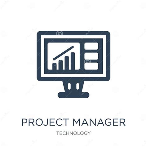 Project Manager Icon In Trendy Design Style Project Manager Icon