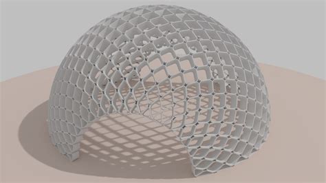 3d model abstract artistic dome