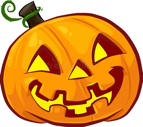 Vector Halloween Pumpkin Happy Halloween Pumpkin Face Isolated On White Background Stock