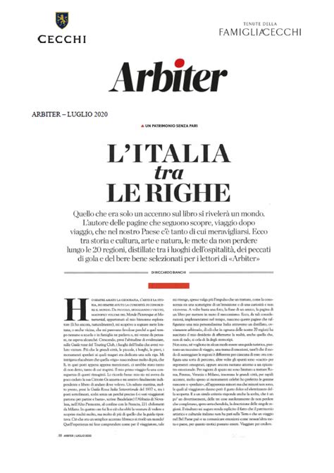 L Italia Tra Le Righe Famiglia Cecchi