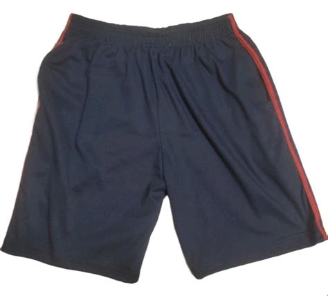 Striped Regular Fit Navy Blue Men Cotton Short Shorts Type Casual