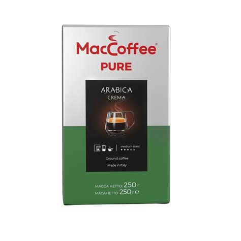 Молотый кофе MacCoffee Pure Arabica Crema 250 грамм натуральный в ...